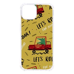 Childish-seamless-pattern-with-dino-driver Iphone 13 Tpu Uv Print Case by Vaneshart