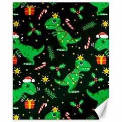 Christmas-funny-pattern Dinosaurs Canvas 16  X 20  by Vaneshart