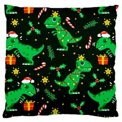 Christmas-funny-pattern Dinosaurs Large Cushion Case (one Side)