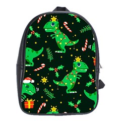 Christmas-funny-pattern Dinosaurs School Bag (xl)