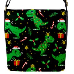 Christmas-funny-pattern Dinosaurs Flap Closure Messenger Bag (s)