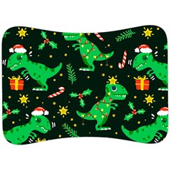 Christmas-funny-pattern Dinosaurs Velour Seat Head Rest Cushion by Vaneshart