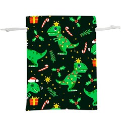 Christmas-funny-pattern Dinosaurs Lightweight Drawstring Pouch (xl)