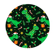 Christmas-funny-pattern Dinosaurs Mini Round Pill Box