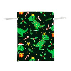 Christmas-funny-pattern Dinosaurs Lightweight Drawstring Pouch (l)