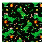 Christmas-funny-pattern Dinosaurs Banner and Sign 4  x 4  Front