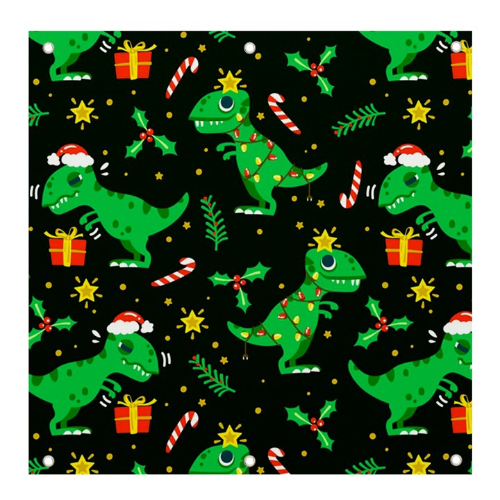 Christmas-funny-pattern Dinosaurs Banner and Sign 4  x 4 