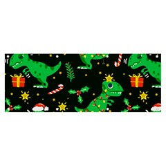 Christmas-funny-pattern Dinosaurs Banner And Sign 8  X 3 