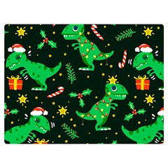 Christmas-funny-pattern Dinosaurs Two Sides Premium Plush Fleece Blanket (extra Small)