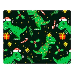 Christmas-funny-pattern Dinosaurs Premium Plush Fleece Blanket (large)