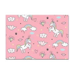 Cute-unicorn-seamless-pattern Sticker A4 (10 Pack) by Vaneshart