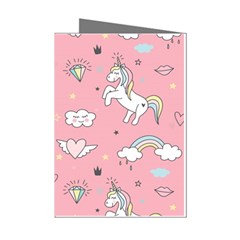 Cute-unicorn-seamless-pattern Mini Greeting Cards (pkg Of 8)