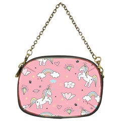 Cute-unicorn-seamless-pattern Chain Purse (one Side) by Vaneshart