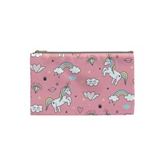 Cute-unicorn-seamless-pattern Cosmetic Bag (small) by Vaneshart