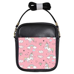 Cute-unicorn-seamless-pattern Girls Sling Bag by Vaneshart