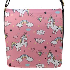 Cute-unicorn-seamless-pattern Flap Closure Messenger Bag (s) by Vaneshart