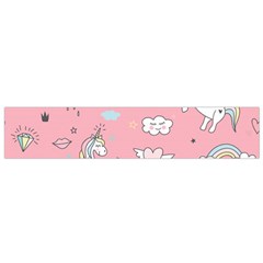 Cute-unicorn-seamless-pattern Small Premium Plush Fleece Scarf