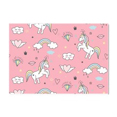 Cute-unicorn-seamless-pattern Crystal Sticker (a4) by Vaneshart