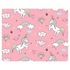 Cute-unicorn-seamless-pattern Premium Plush Fleece Blanket (medium)