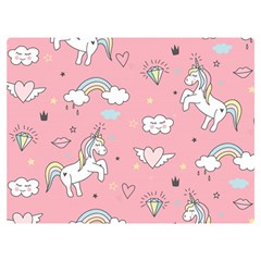 Cute-unicorn-seamless-pattern Premium Plush Fleece Blanket (extra Small) by Vaneshart