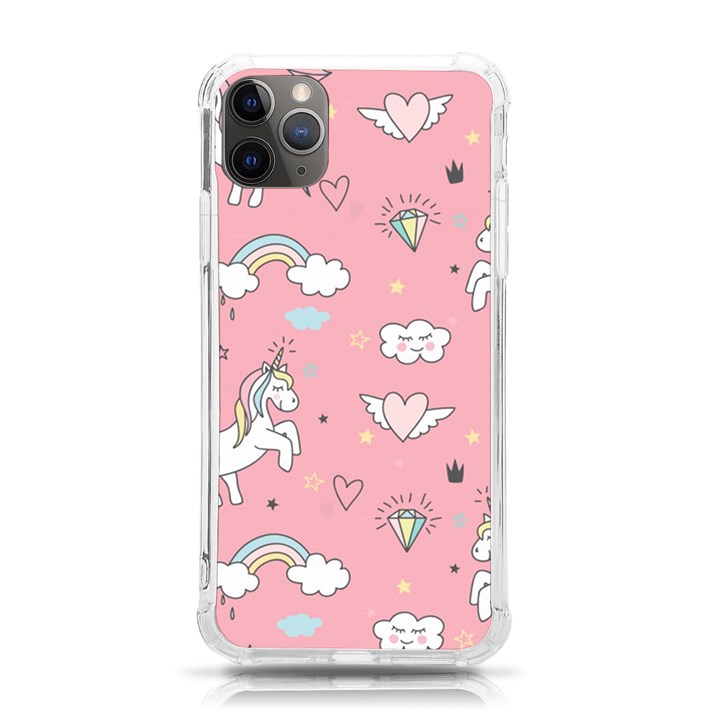 Cute-unicorn-seamless-pattern iPhone 11 Pro Max 6.5 Inch TPU UV Print Case