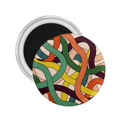 Snake Stripes Intertwined Abstract 2 25  Magnets by Vaneshop