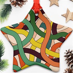 Snake Stripes Intertwined Abstract Ornament (star) by Vaneshop