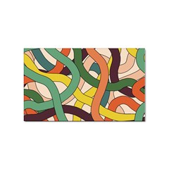 Snake Stripes Intertwined Abstract Sticker (rectangular) by Vaneshop