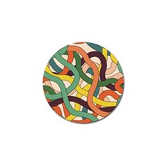 Snake Stripes Intertwined Abstract Golf Ball Marker by Vaneshop