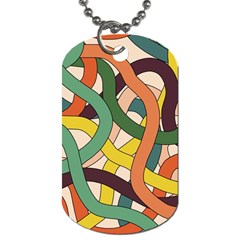 Snake Stripes Intertwined Abstract Dog Tag (two Sides)