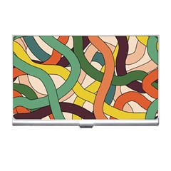 Snake Stripes Intertwined Abstract Business Card Holder by Vaneshop