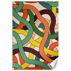 Snake Stripes Intertwined Abstract Canvas 24  X 36  by Vaneshop