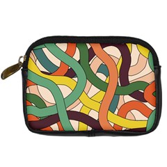 Snake Stripes Intertwined Abstract Digital Camera Leather Case by Vaneshop