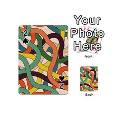 Snake Stripes Intertwined Abstract Playing Cards 54 Designs (mini) by Vaneshop