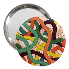 Snake Stripes Intertwined Abstract 3  Handbag Mirrors by Vaneshop