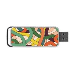 Snake Stripes Intertwined Abstract Portable Usb Flash (two Sides) by Vaneshop