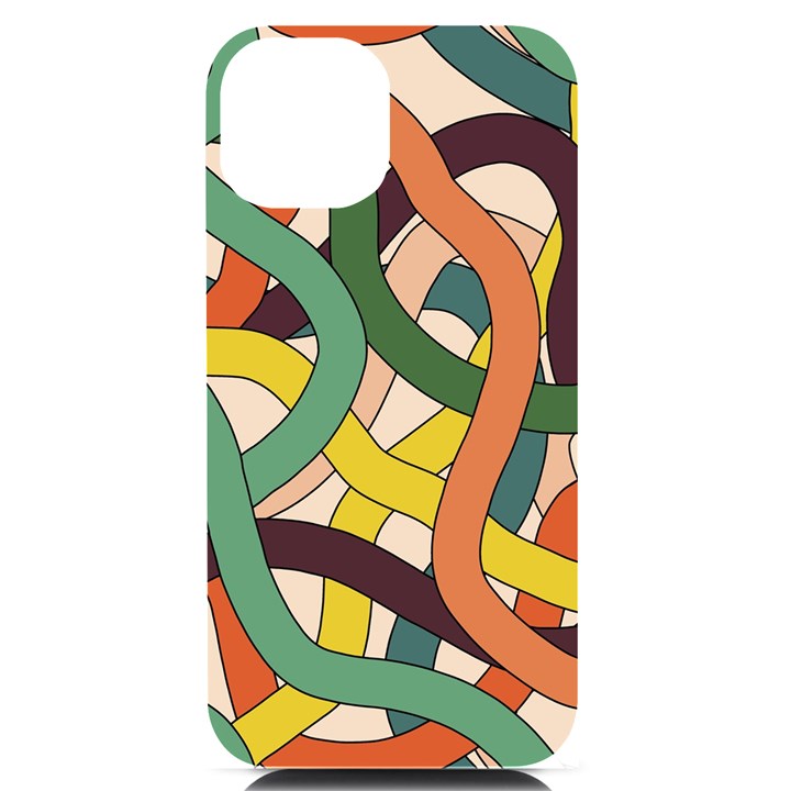 Snake Stripes Intertwined Abstract iPhone 14 Black UV Print Case