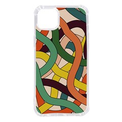 Snake Stripes Intertwined Abstract Iphone 14 Plus Tpu Uv Print Case by Vaneshop