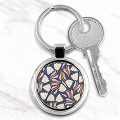 Flowers Pattern Floral Pattern Key Chain (round) by Vaneshop