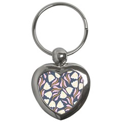 Flowers Pattern Floral Pattern Key Chain (heart) by Vaneshop