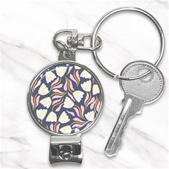 Flowers Pattern Floral Pattern Nail Clippers Key Chain by Vaneshop