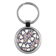 Flowers Pattern Floral Pattern Key Chain (round) by Vaneshop