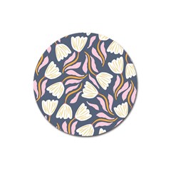 Flowers Pattern Floral Pattern Magnet 3  (round) by Vaneshop