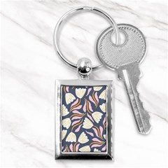 Flowers Pattern Floral Pattern Key Chain (rectangle) by Vaneshop