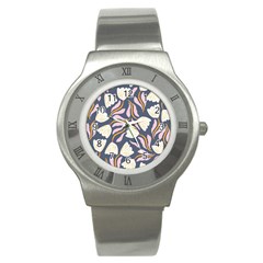 Flowers Pattern Floral Pattern Stainless Steel Watch by Vaneshop