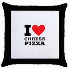 I Love Cheese Pizza Throw Pillow Case (black) by ilovewhateva