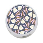 Flowers Pattern Floral Pattern 4-Port USB Hub (One Side) Front