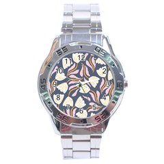 Flowers Pattern Floral Pattern Stainless Steel Analogue Watch by Vaneshop