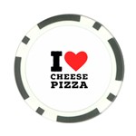 I love cheese pizza Poker Chip Card Guard Front