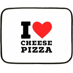 I Love Cheese Pizza Fleece Blanket (mini) by ilovewhateva